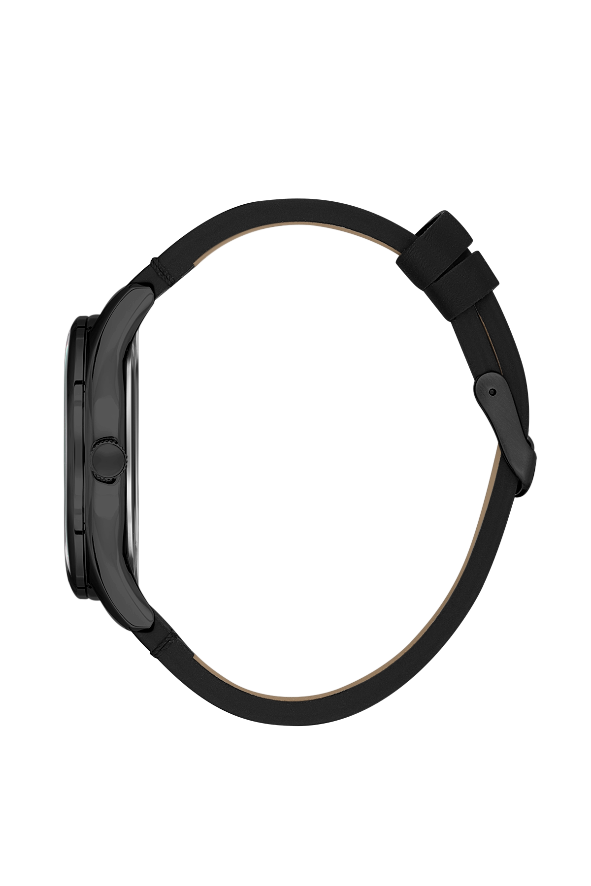 Black smartwatch on a white background