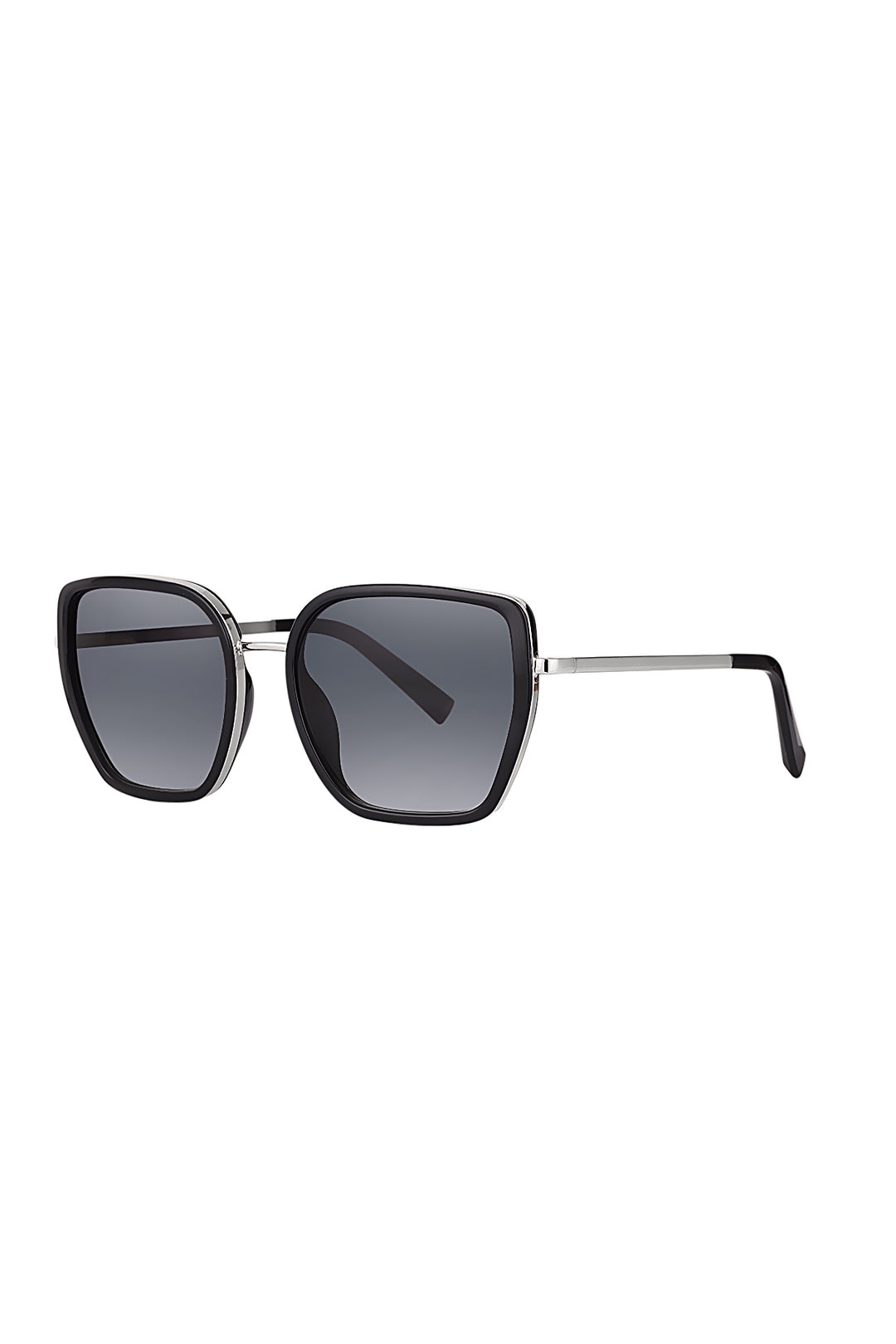 Round sunglasses with dark lenses on a white background