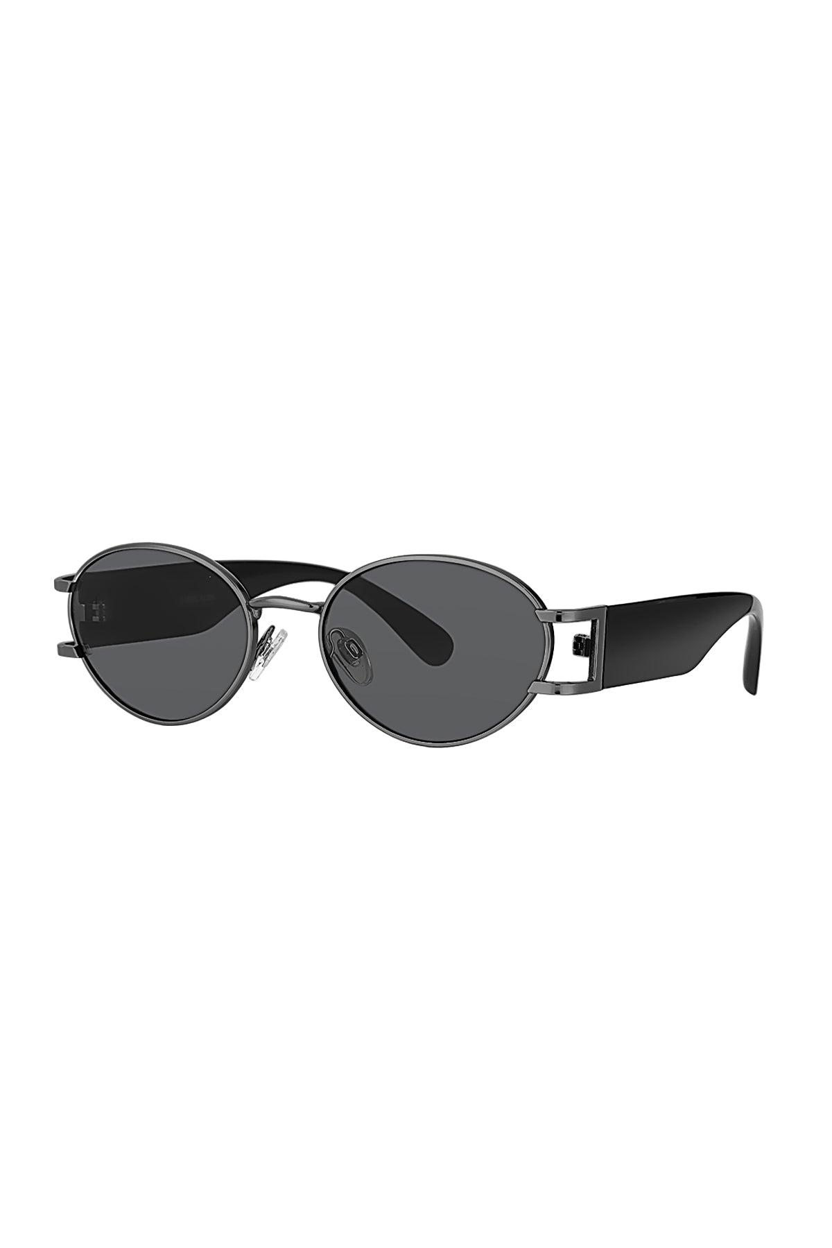 Sunglasses with a wooden frame on a white background