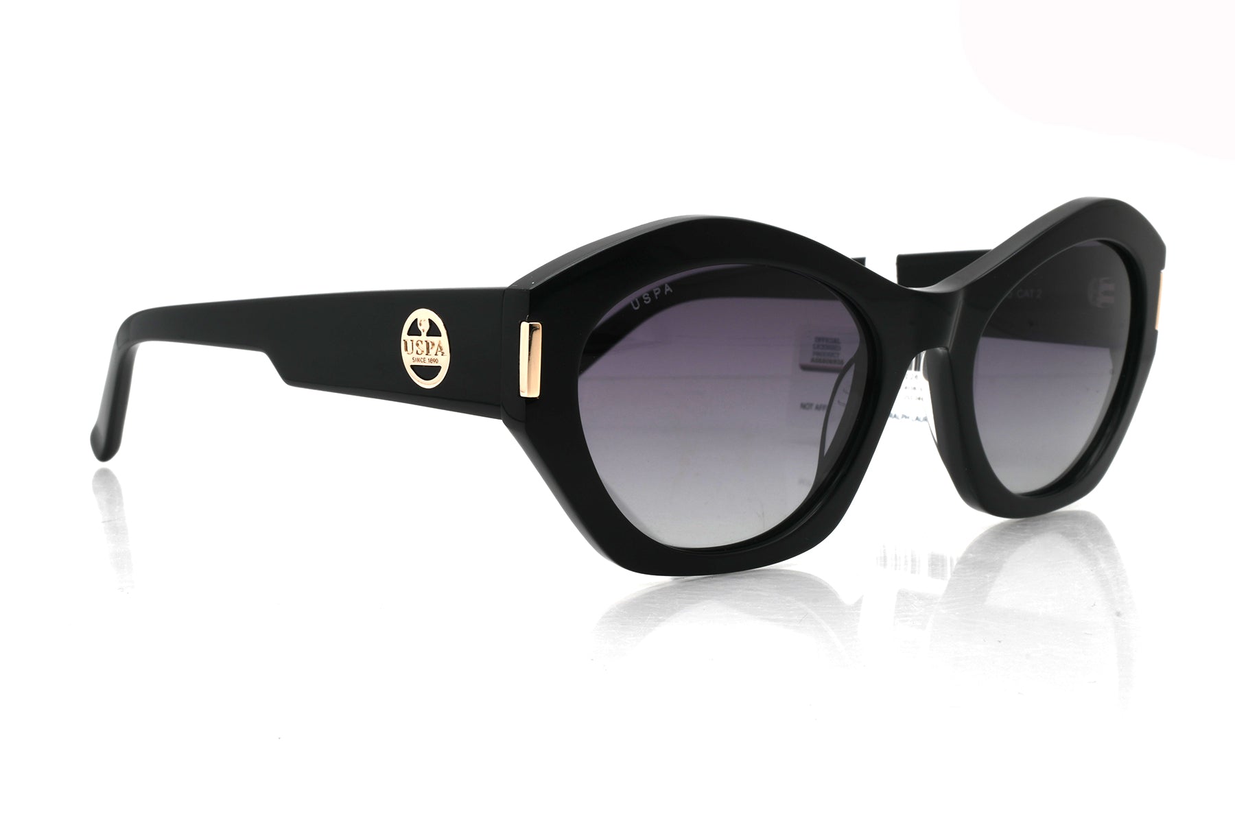 Prada sunglasses with a tortoiseshell frame on a white background