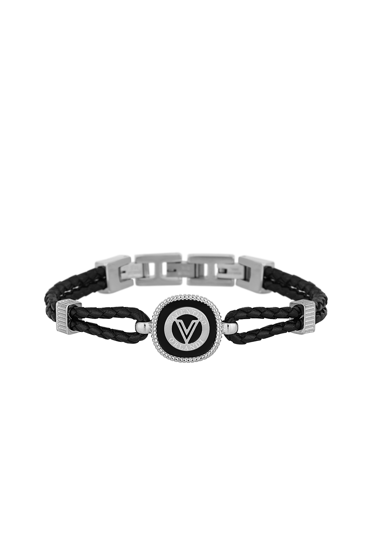Elegant Valentino bracelet in a refined gold-tone finish, featuring a delicate textured design and sparkling crystal detail. A timeless piece for any occasion.