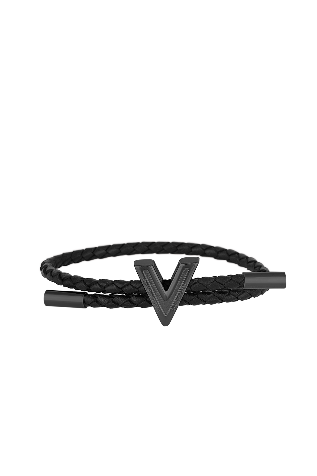 Elegant Valentino bracelet in a refined gold-tone finish, featuring a delicate textured design and sparkling crystal detail. A timeless piece for any occasion