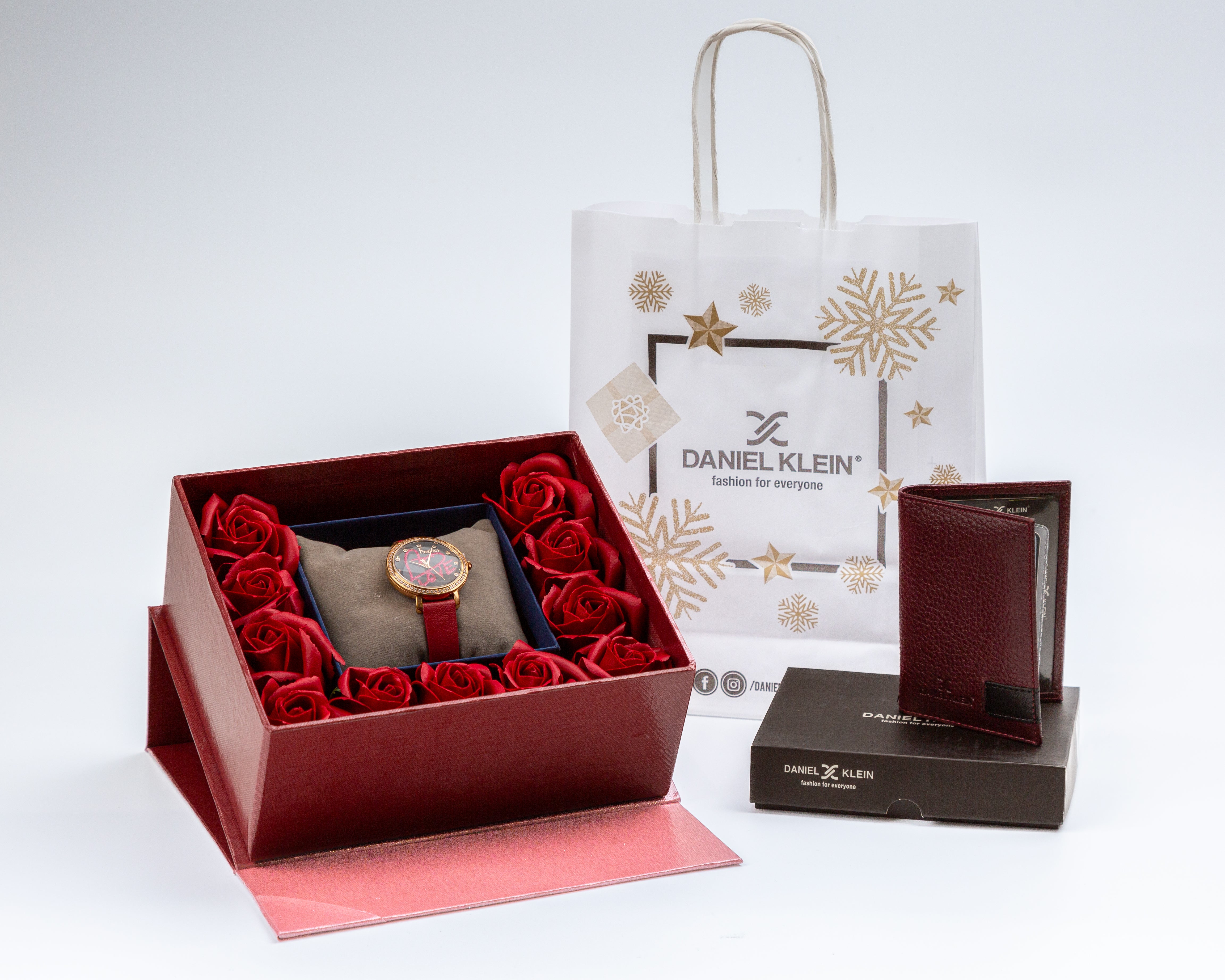 Red Gift Box 1 With Daniel Klein Wallet