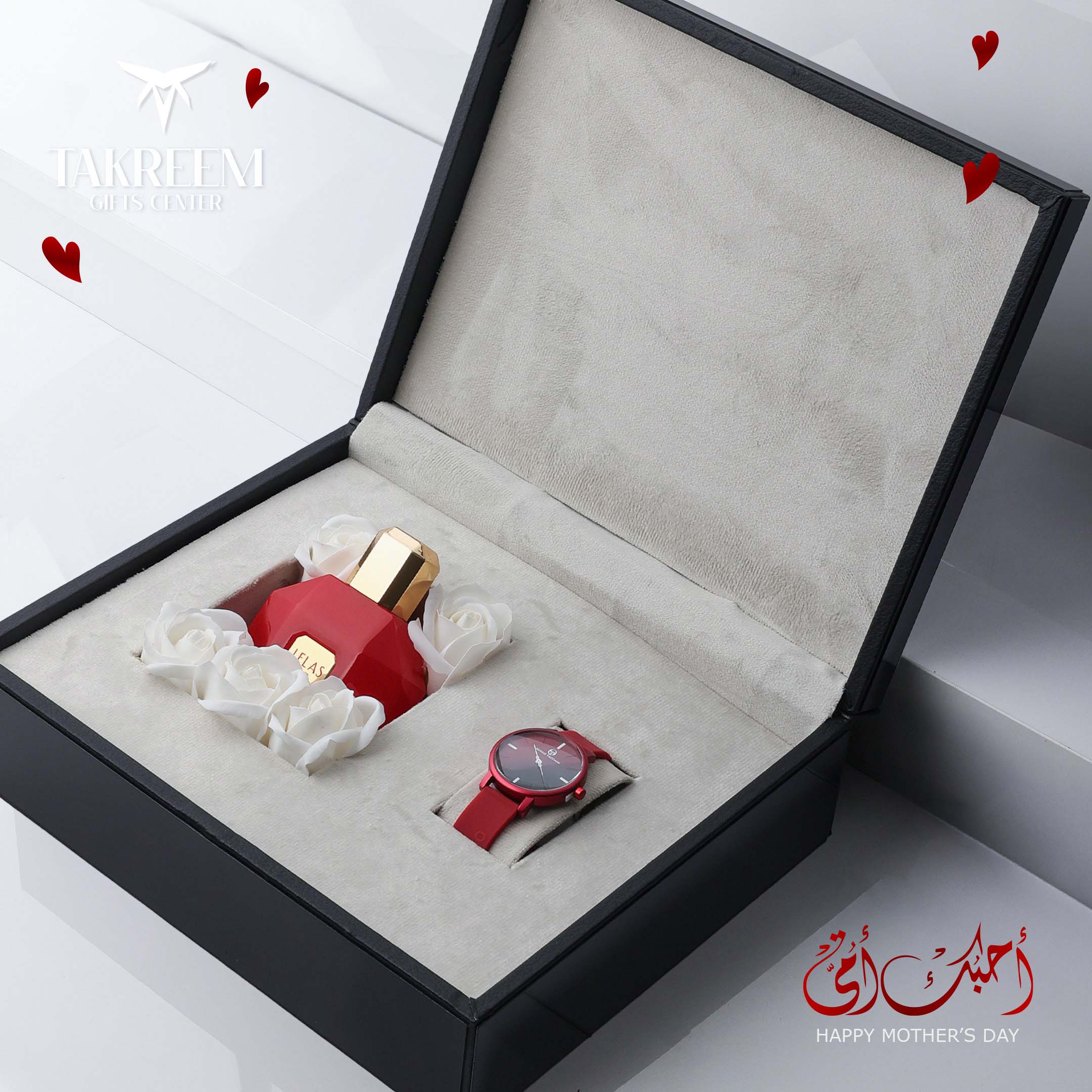 Mom's Gift Box "Red Lelas & Sergio Watch"