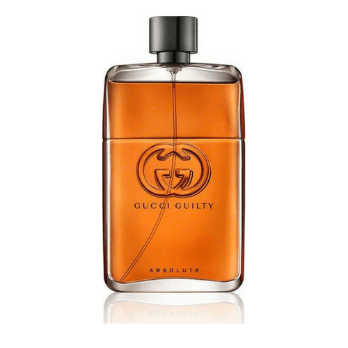 Gucci Guilty Absolute perfume bottle on a white background