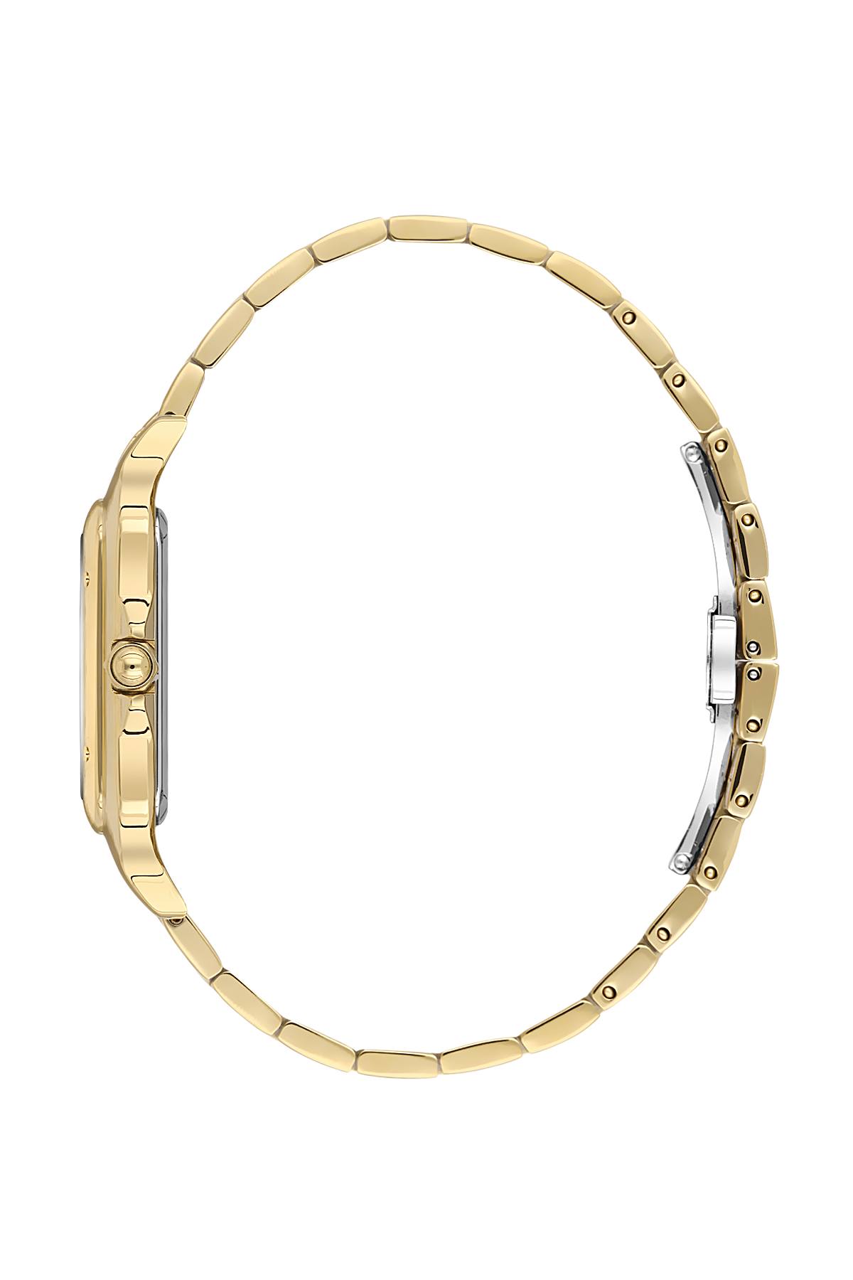 Gold watch on a white background