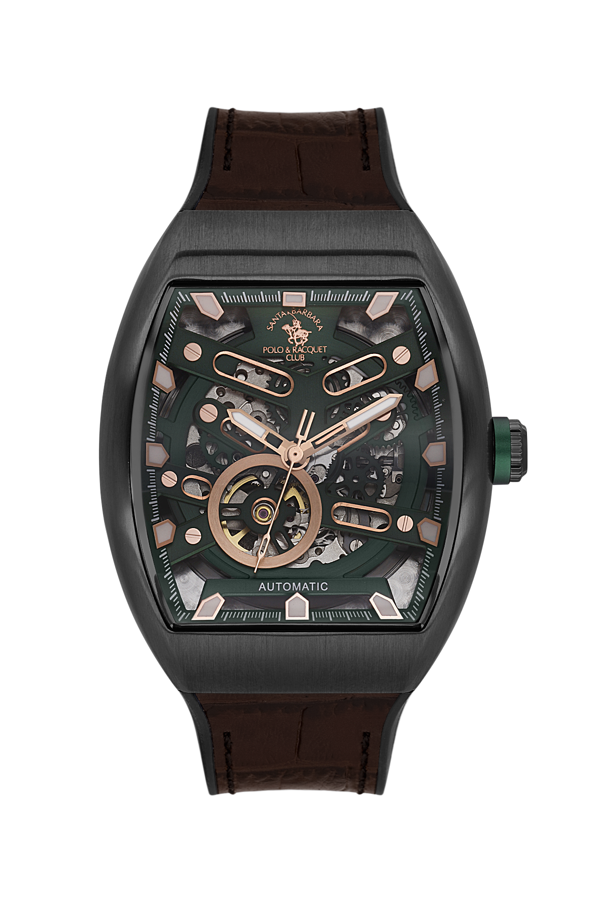 Luxury watch with intricate design on a white background