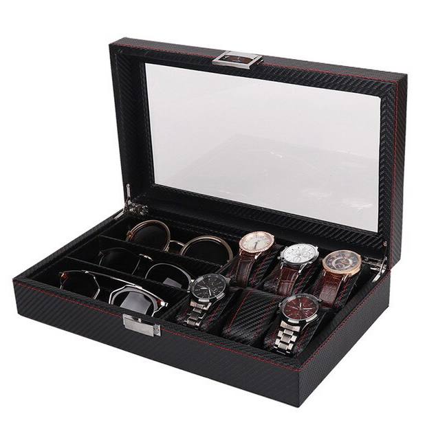 Carbon Fiber Box For 6 Watches & 3 Sunglasses - #shoCarbon Fiber Box For 6 Watches & 3 Sunglassesp_name#Carbon Fiber Box For 6 Watches & 3 SunglassesBoxesTakreemTakreem.joWatches BoxCarbon fiberCarbon Fiber Box For 6 Watches & 3 Sunglasses - Takreem.jo